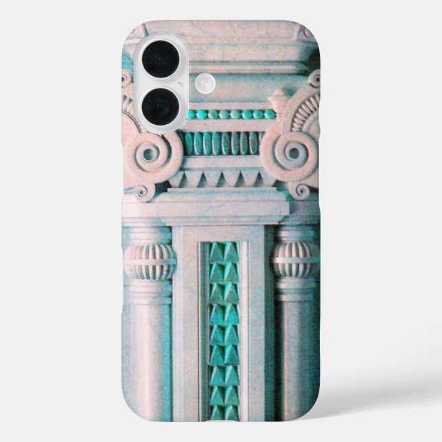ELEGANT MARBLE COLUMN,PINK BLUE INTERIOR DESIGN Case-Mate iPhone CASE (Back)