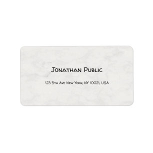 Elegant Marble Freehand Script Modern Professional Label