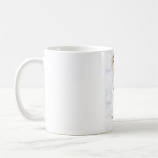 Elegant Marble Gold Floral Wedding Invitation  Coffee Mug