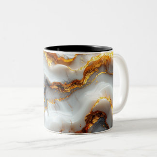 Elegant Marble & Gold Liquid Mug