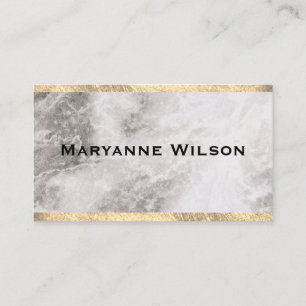 Elegant Marble Gold Trim Business Card