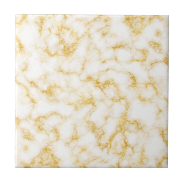 Elegant Marble - Gold White Tile (Front)