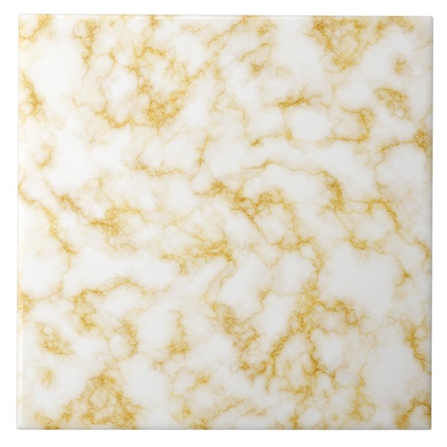 Elegant Marble - Gold White Tile (Front)