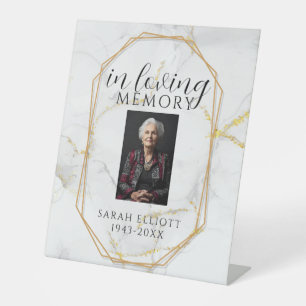 Elegant Marble In Loving Memory Template   Persona Pedestal Sign