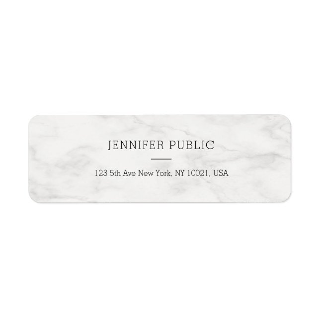 Elegant Marble Modern Simple Template Personalised (Front)