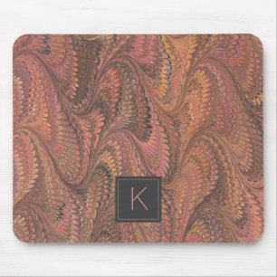 Elegant Marble Monogram Mouse Mat