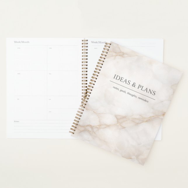 Elegant Marble Notebook for Notes and Journaling Planner (Display)