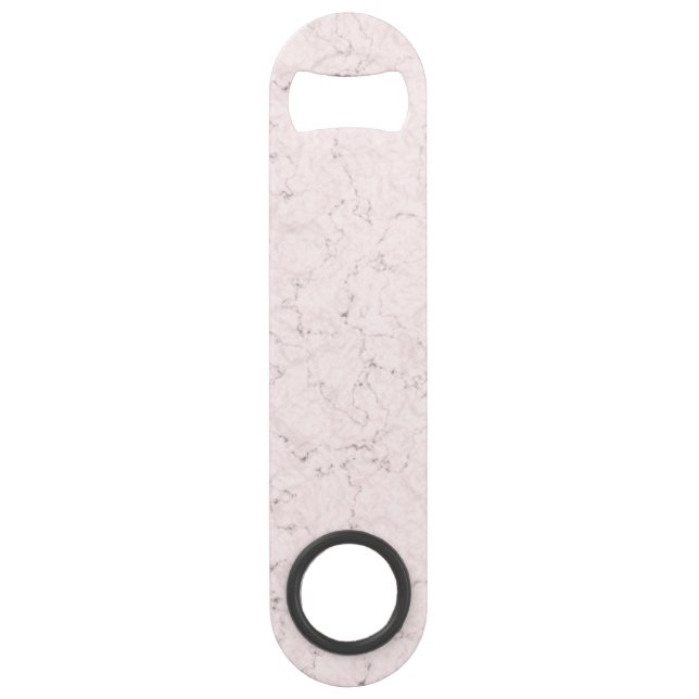 Elegant Marble Pattern Blush Pink Bottle Opener (Front)