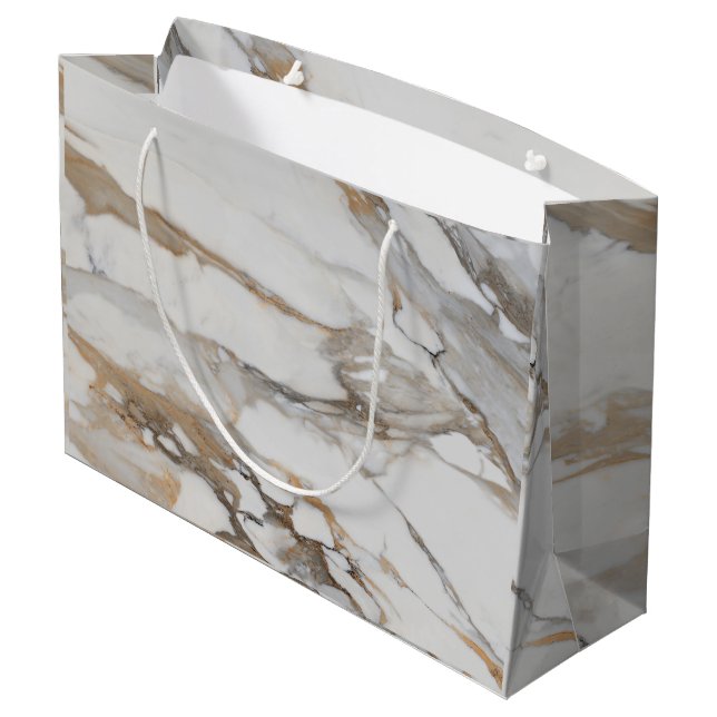 Elegant Marble Pattern Gift Bag (Back Angled)