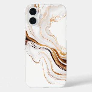 Elegant Marble Patterns Brown Swirling Phone Case