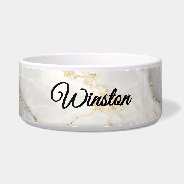 Elegant Marble Personalised with Your Pet Name (Front)