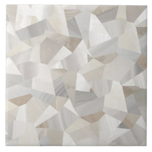 Elegant Marble Polygon Mosaic Pattern Tile