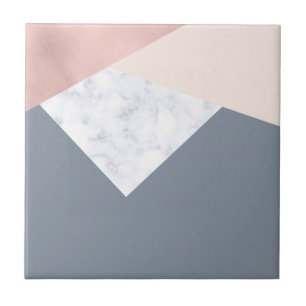 elegant marble rose gold grey beige geometric tile