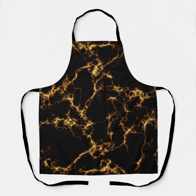 Elegant Marble style3 - Black Gold Apron (Front)