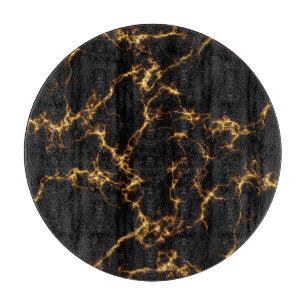 Elegant Marble style3 - Black Gold Cutting Board
