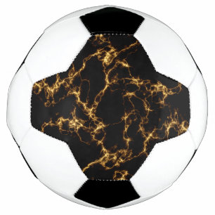 Elegant Marble style3 - Black Gold Football
