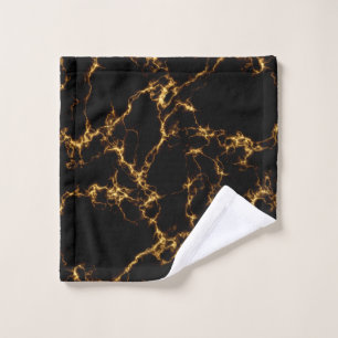 Elegant Marble style3 - Black Gold Wash Cloth