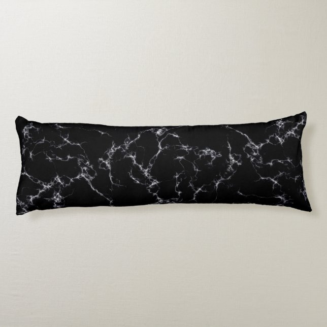 Elegant Marble style4 - Black and White Body Cushion (Back)