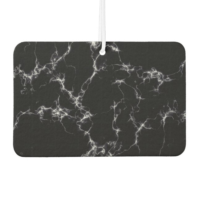 Elegant Marble style4 - Black and White Car Air Freshener (Front)