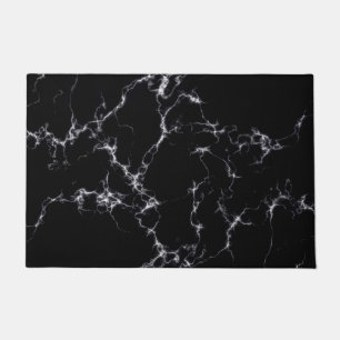 Elegant Marble style4 - Black and White Doormat