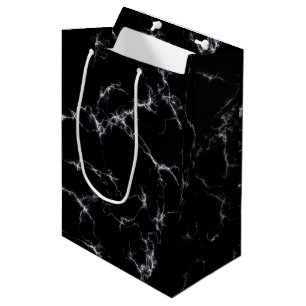 Elegant Marble style4 - Black and White Medium Gift Bag
