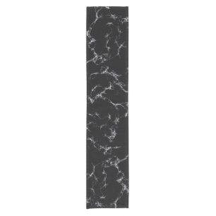 Elegant Marble style4 - Black and White Short Table Runner
