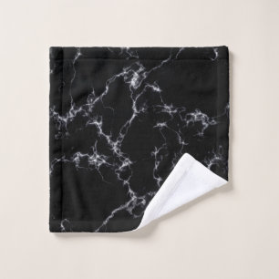 Elegant Marble style4 - Black and White Wash Cloth