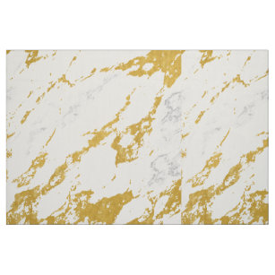 Elegant Marble style6 - Gold and White Fabric