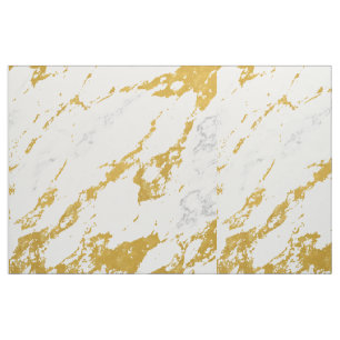 Elegant Marble style6 - Gold and White Fabric