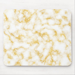 Elegant Marble style - Gold White Mouse Mat