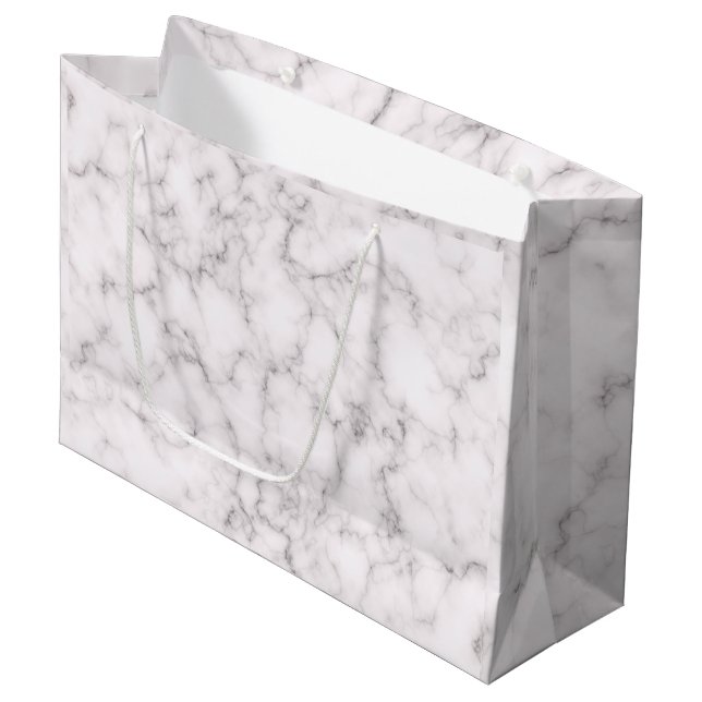 Elegant Marble style Large Gift Bag (Front Angled)