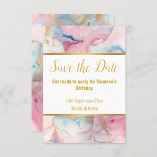 ELEGANT MARBLE SWIRL RESPONSE RSVP CARD