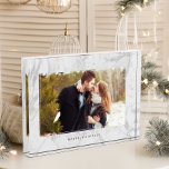 Elegant Marble Texture Frame Photo Block<br><div class="desc">Beautiful personalised photo design.</div>