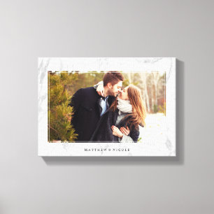 Elegant Marble Texture Frame Photo Canvas Print