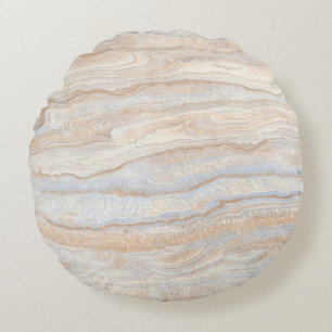 Elegant Marble Texture: High-Resolution Background Round Cushion