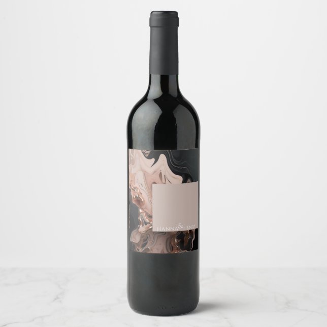 Elegant   Marble texture  Wine Label (Front)