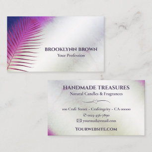 Elegant Marble Watercolor Floral Modern Pink Business Card