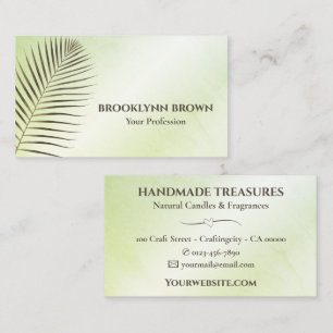 Elegant Marble Watercolor Floral Modern Teal Green Business Card