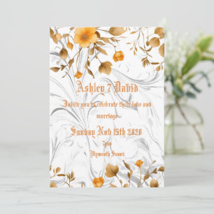 Elegant Marble Wedding Invitation