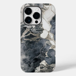 Elegant Marble White Black Cool Case-Mate iPhone 14 Pro Case