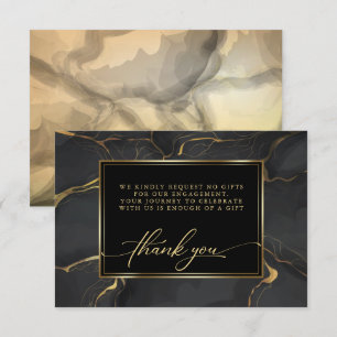 Elegant Marbled Gold and Black RSVP Card