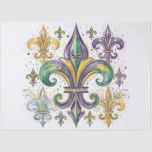 Elegant Mardi Gras Colors Decoupage Tissue Paper
