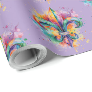 Elegant Mardi Gras Colors  Wrapping Paper