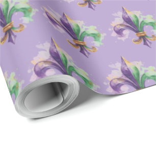 Elegant Mardi Gras Colors  Wrapping Paper