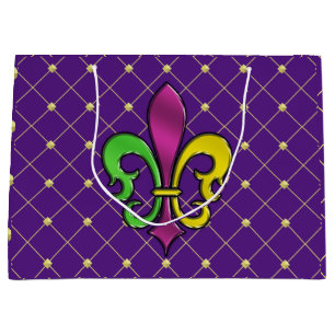 Elegant Mardi Gras Fleur De Lis Design Gift Bag