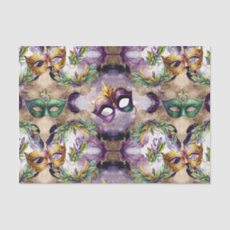 Elegant Mardi Gras Masks Tissue Paper