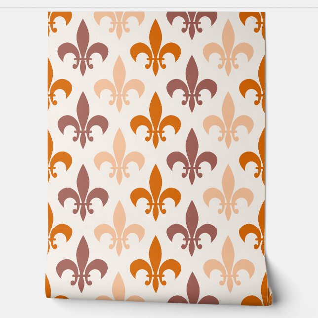 Elegant Mardi Gras Orang &Peach  Wallpaper (Unrolling)