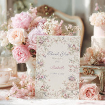 Elegant Marie Antoinette Bridal Shower Thank You