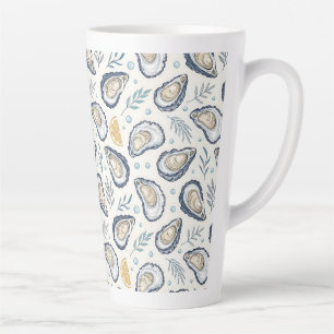 Elegant Marine Oysters Latte Mug
