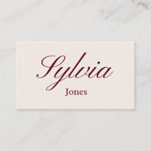 Elegant maroon beige wedding flat place cards